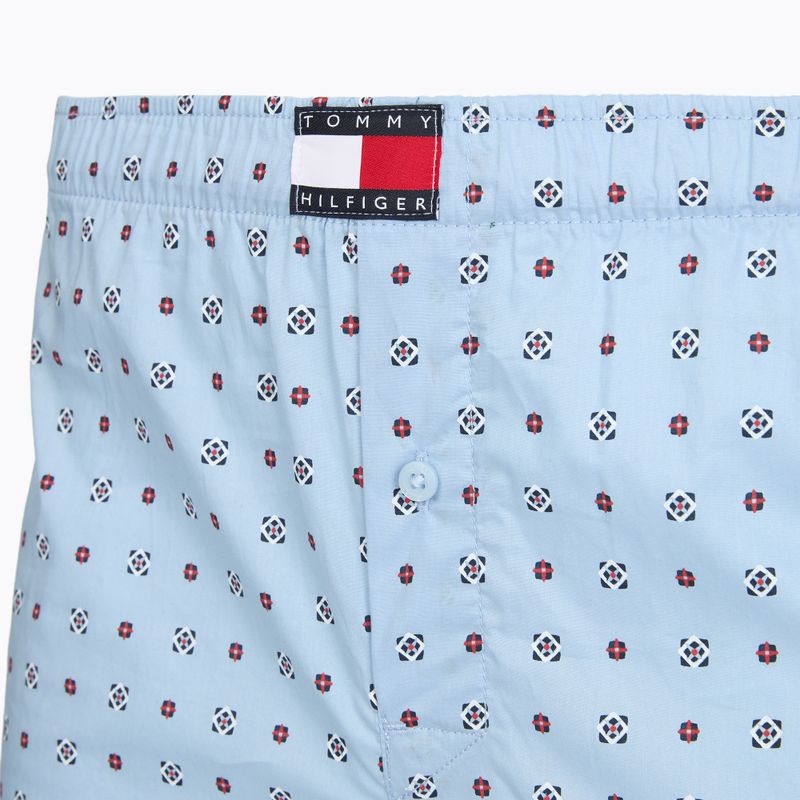 Pánské boxerky Tommy Hilfiger Woven Boxer Print 3 pack rwb foulard/med red/rwb w chck 7