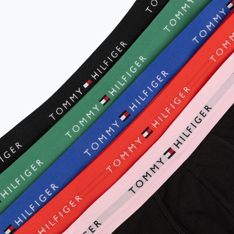 Pánské boxerky Tommy Hilfiger Trunk WB 5 pack black/fr red/bon pk/als green/no blue 8