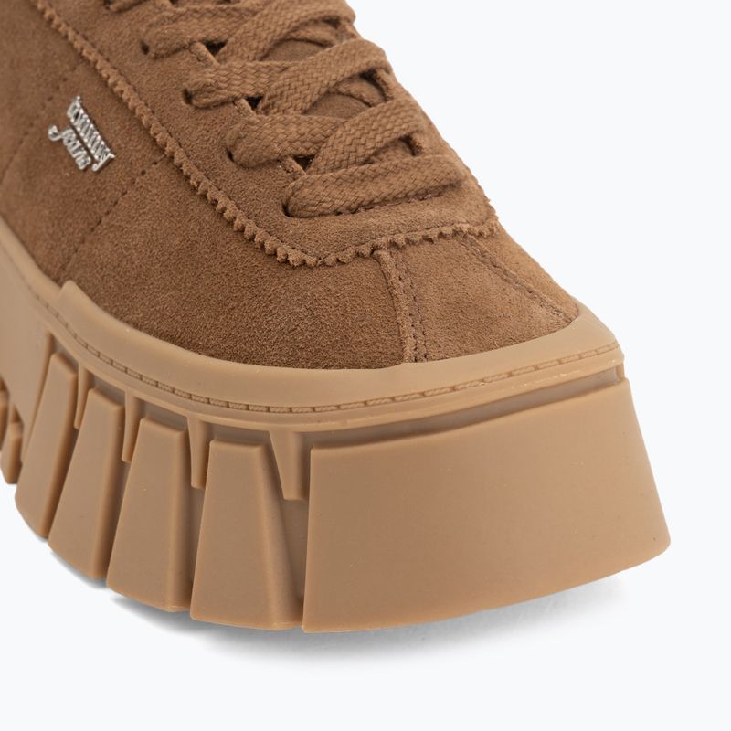Dámské boty Tommy Jeans Platform Sneaker Suede warm khaki 7