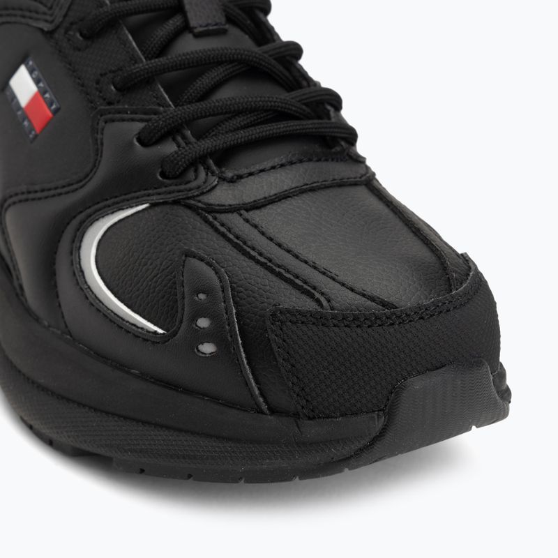 Pánské boty Tommy Jeans Runn Leather triple black 7