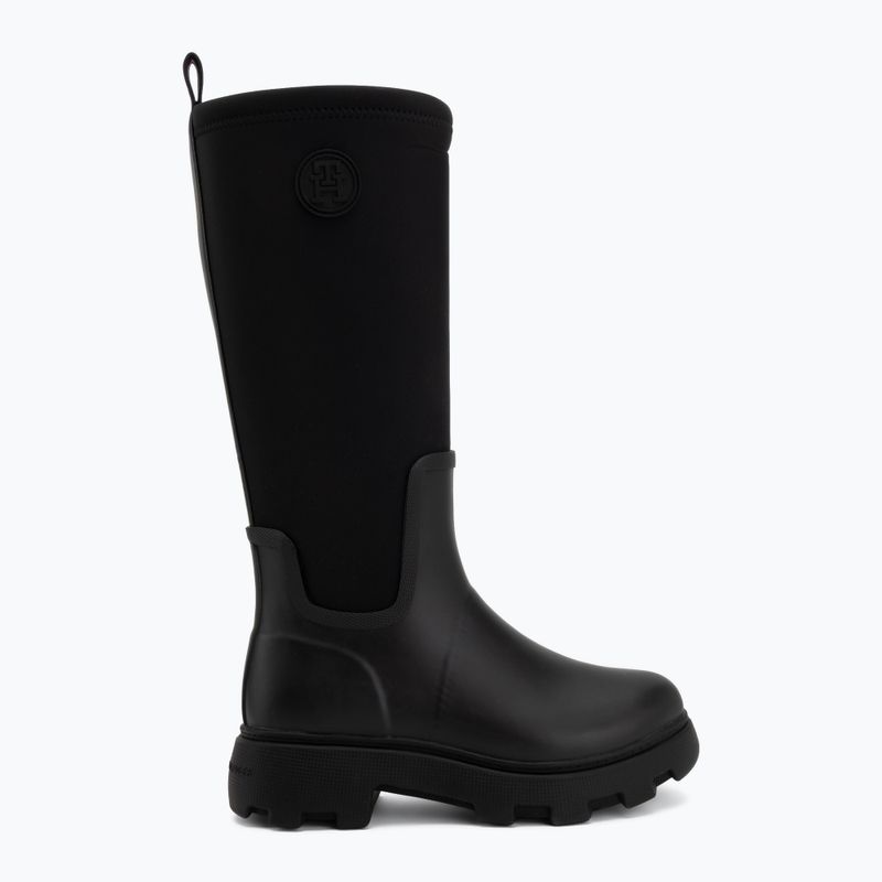 Dámské holínky Tommy Hilfiger Stamp Warm Knee black 2