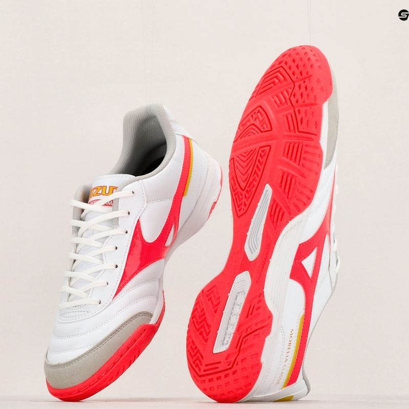 Mizuno Morelia Sala Classic IN white/flery coral2/bolt2 pánské kopačky 14