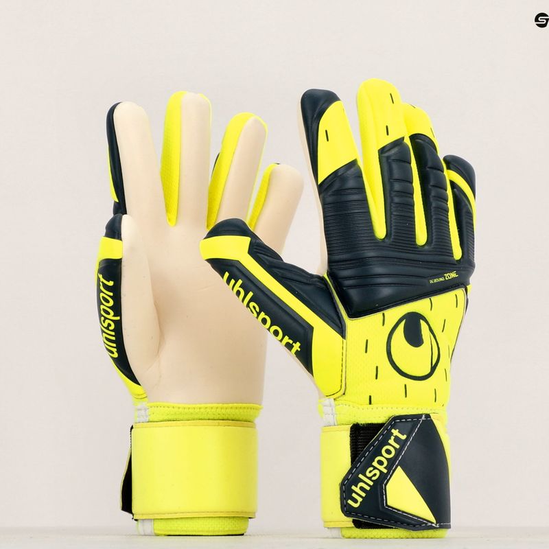 Dětské brankářské rukavice uhlsport Classic Absolutgrip Hn Pro Jr. neonově žlutá/zelená/bílá 4