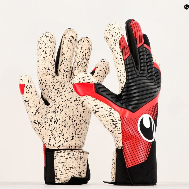 Uhlsport Powerline Supergrip+ brankářské rukavice černá/červená/bílá 4