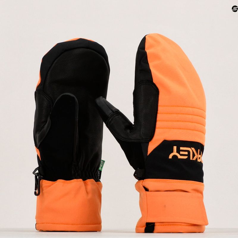 Oakley B1B Mittes měkké oranžové snowboardové rukavice 8