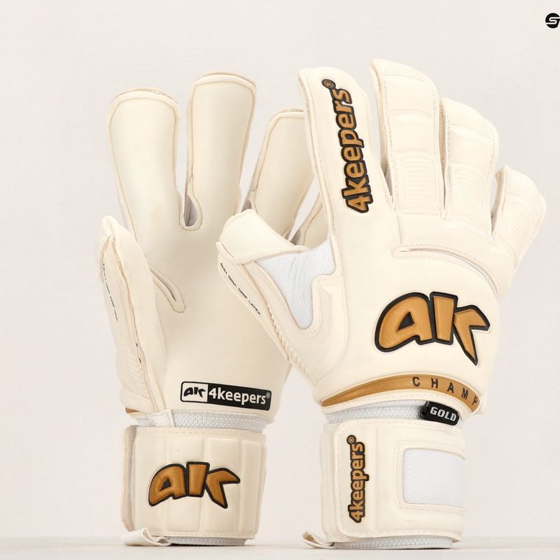 4Keepers Champ Gold VI brankářská rukavice bílá 5