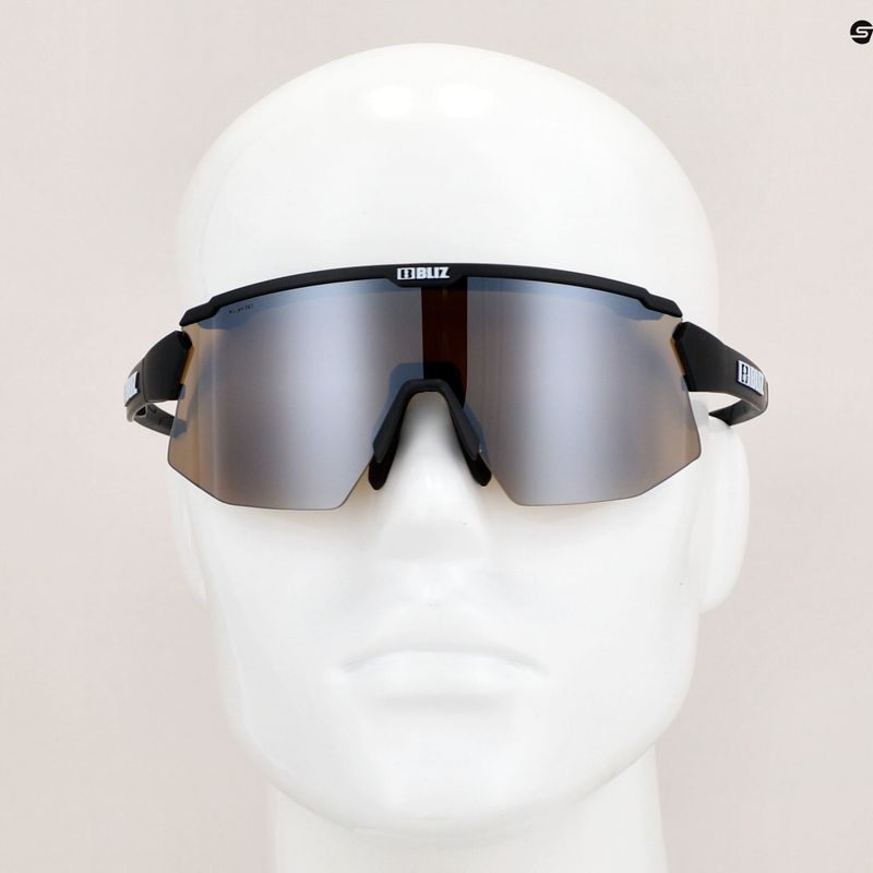 Bliz Breeze Polarized S3+S2 matné černé/hnědé stříbrné zrcadlo/bazicky oranžové cyklistické brýle 7