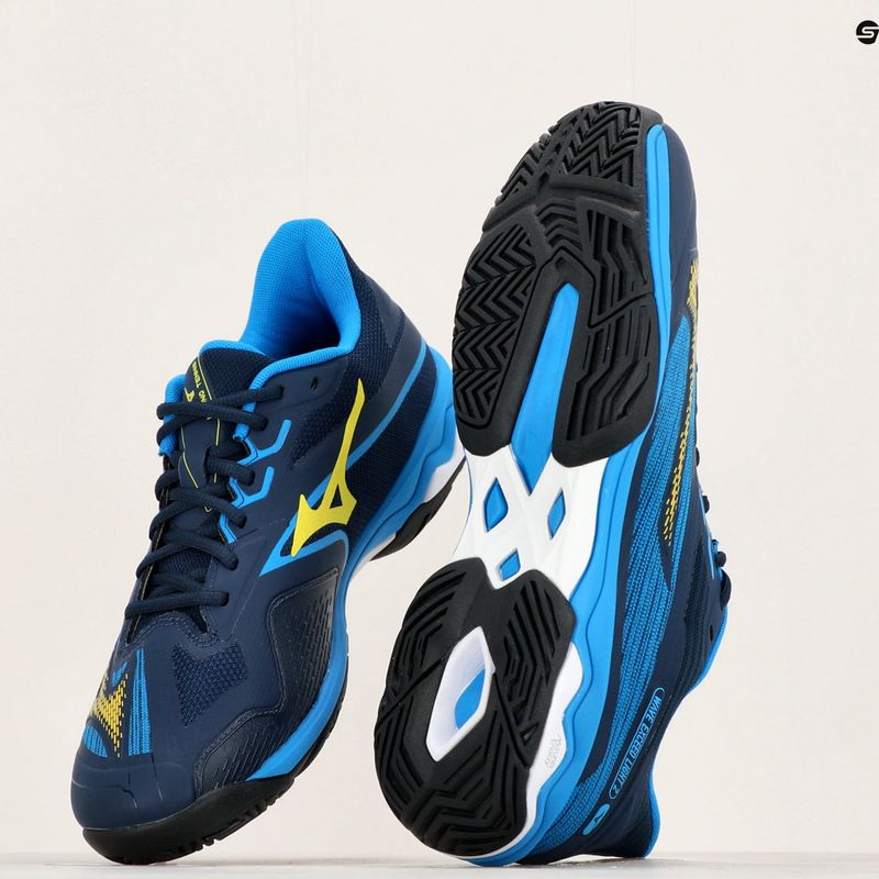 Pánská tenisová obuv Mizuno Wave Exceed Light 2 AC dress blues / bolt2 neon / clolsonne 14