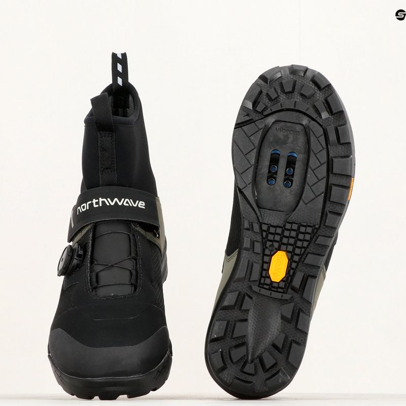 Pánské MTB cyklistické boty Northwave Kingrock Plus GTX black / forest green 11