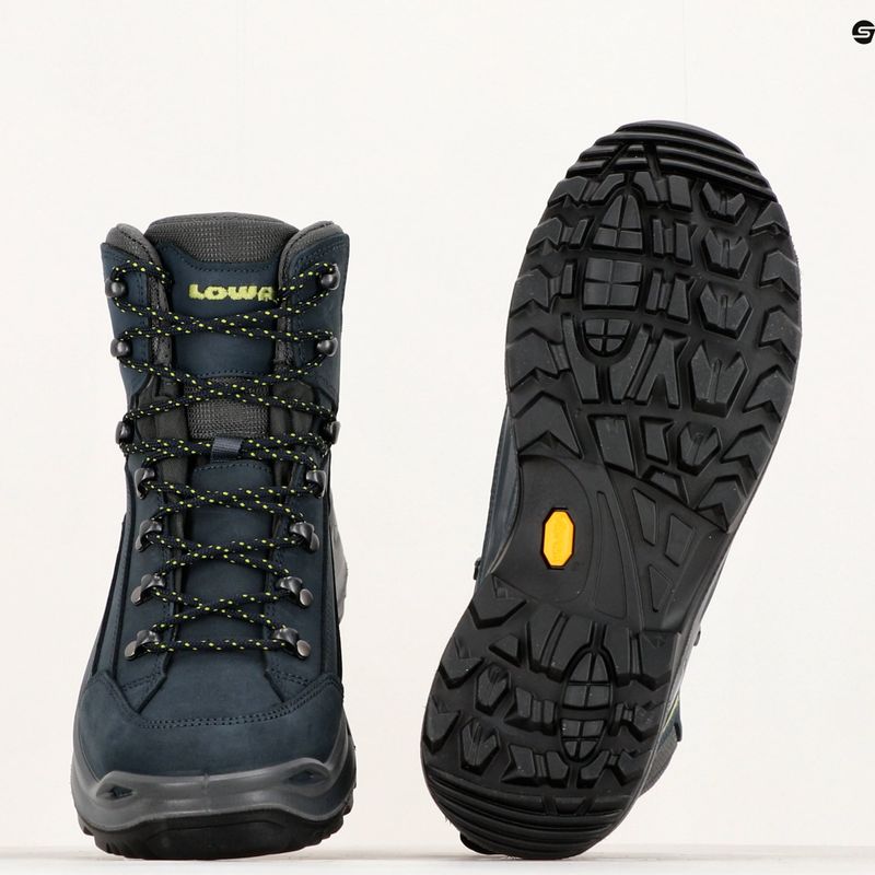 Boty LOWA Renegade GTX Mid dunkelelblau/limone 10
