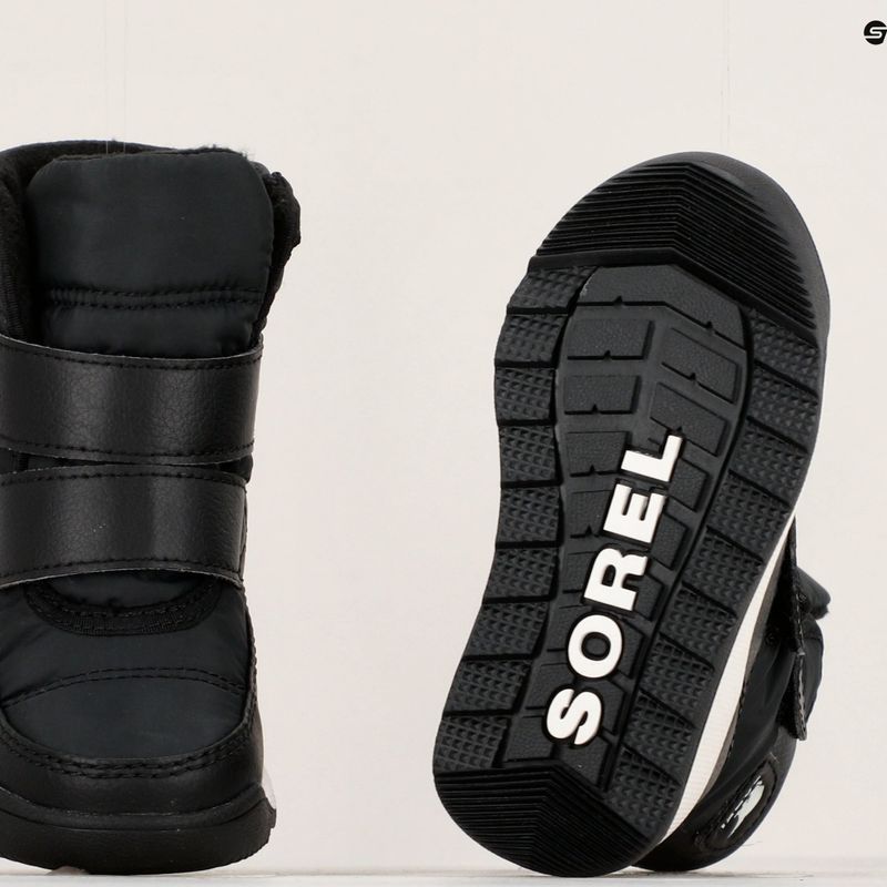 Dětské sněhule Sorel Whitney II Strap WP black/sea salt 16