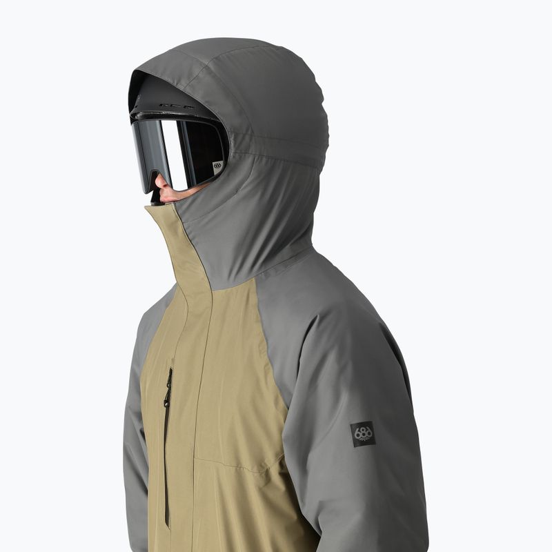 Pánská snowboardová bunda 686 Gore-Tex Core Insulated rhino grey colorblock 4