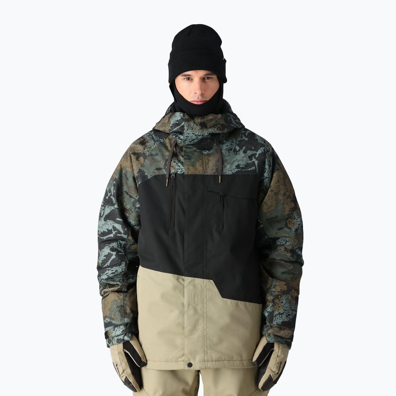 Pánská snowboardová bunda 686 Geo cypress green hemisphere colorblock