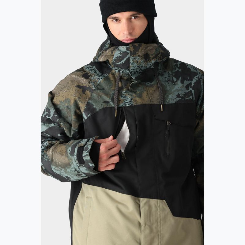 Pánská snowboardová bunda 686 Geo cypress green hemisphere colorblock 4