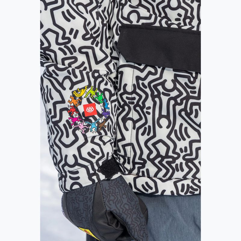 Pánská snowboardová bunda 686 Spectra Insulated keith haring white colorblock 3