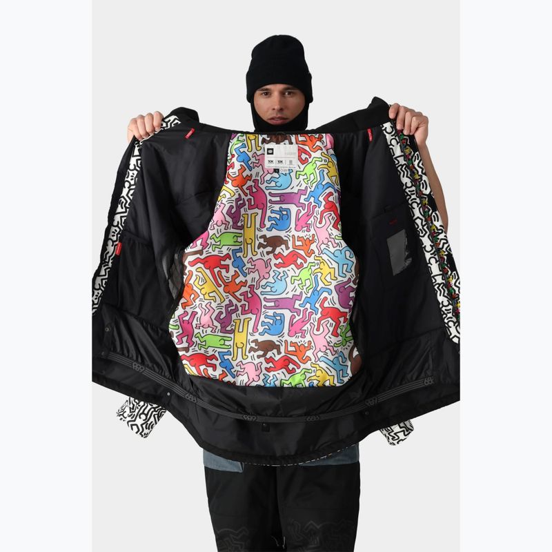 Pánská snowboardová bunda 686 Spectra Insulated keith haring white colorblock 4