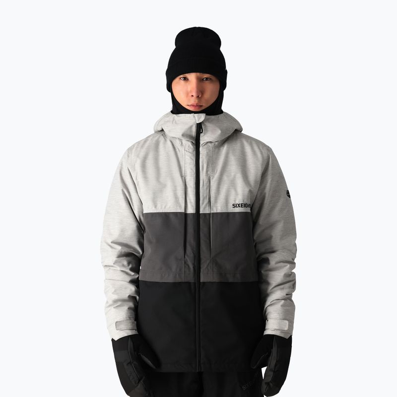 Pánská snowboardová bunda 686 Smarty 3-in-1 Form white heather colorblock