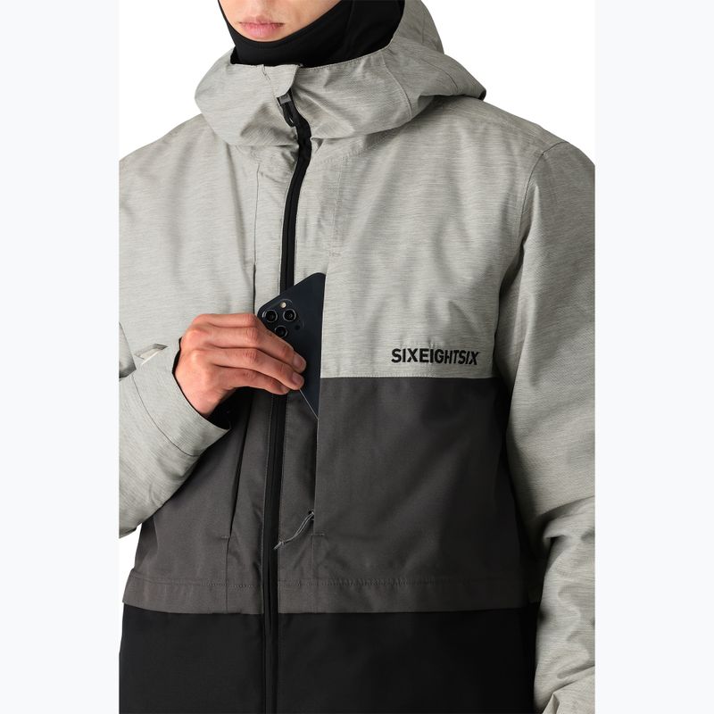 Pánská snowboardová bunda 686 Smarty 3-in-1 Form white heather colorblock 6