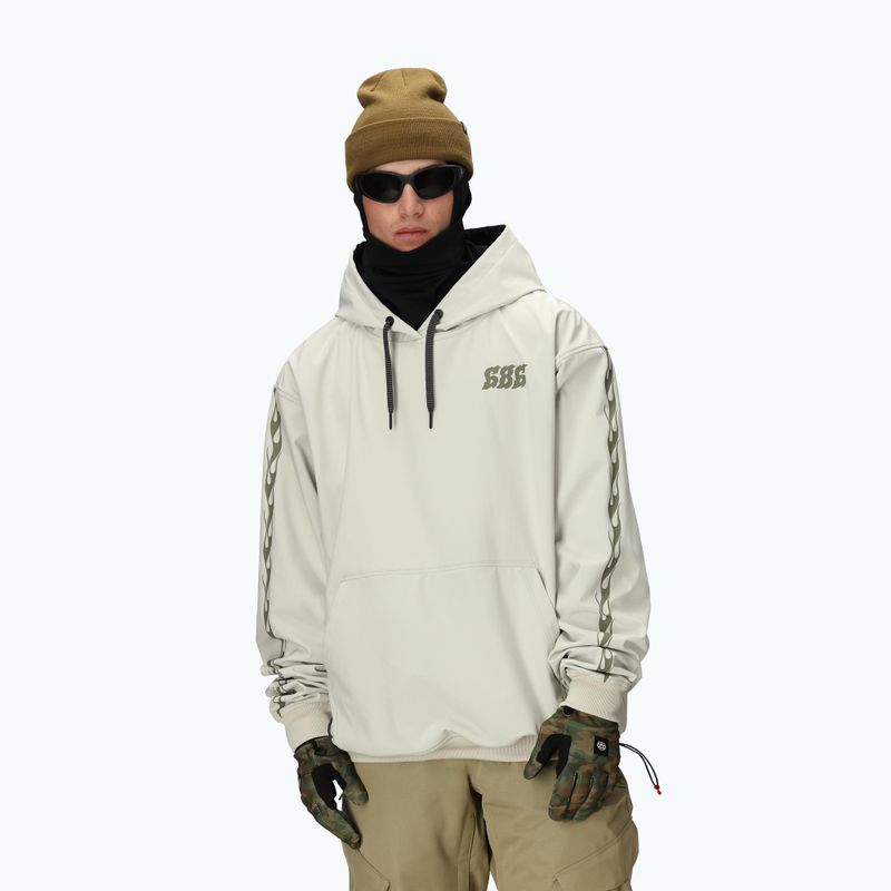 Pánská snowboardová mikina 686 Waterproof Team Hoody limestone 4