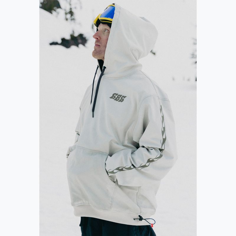 Pánská snowboardová mikina 686 Waterproof Team Hoody limestone 8