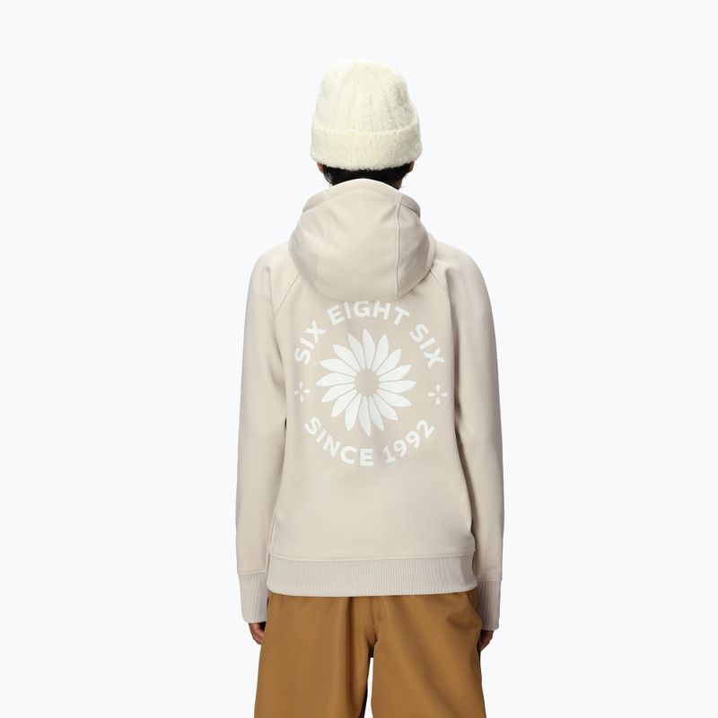 Dámská snowboardová mikina 686 Bonded Fleece Pullover Hoody limestone 3