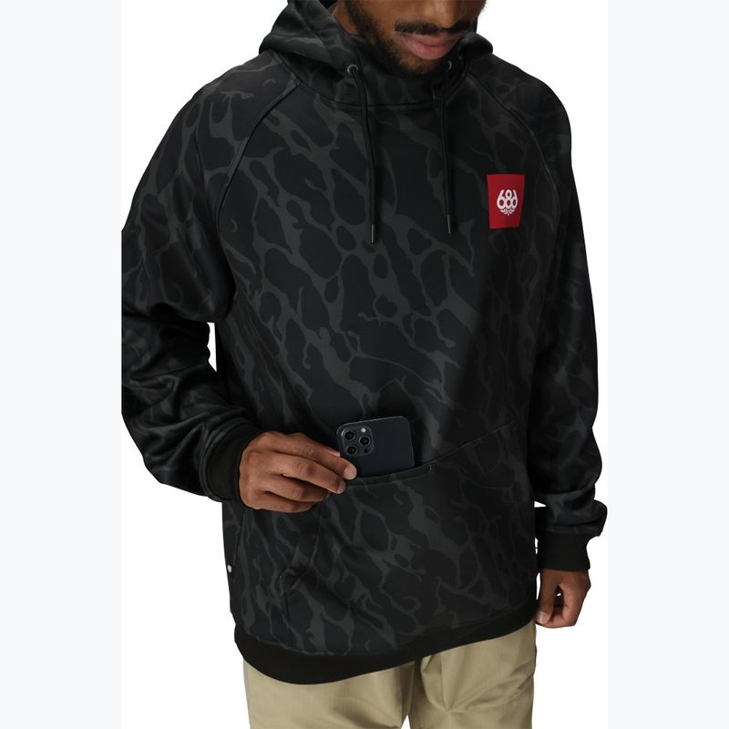 Pánská snowboardová mikina 686 Bonded Fleece black fracture print 5