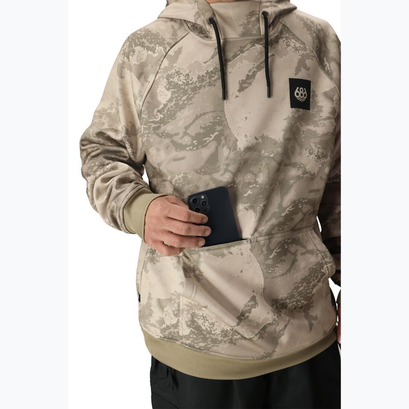Pánská snowboardová mikina 686 Bonded Fleece limestone hemisphere print 5
