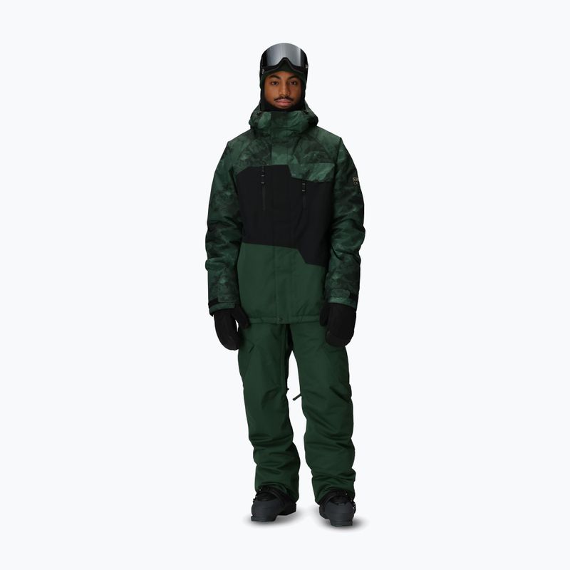 Pánská snowboardová bunda 686 Geo Insulated moss green colorblock 2