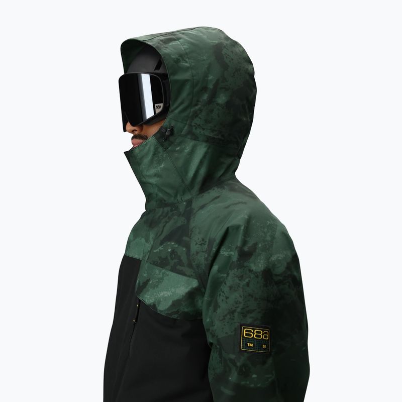 Pánská snowboardová bunda 686 Geo Insulated moss green colorblock 5