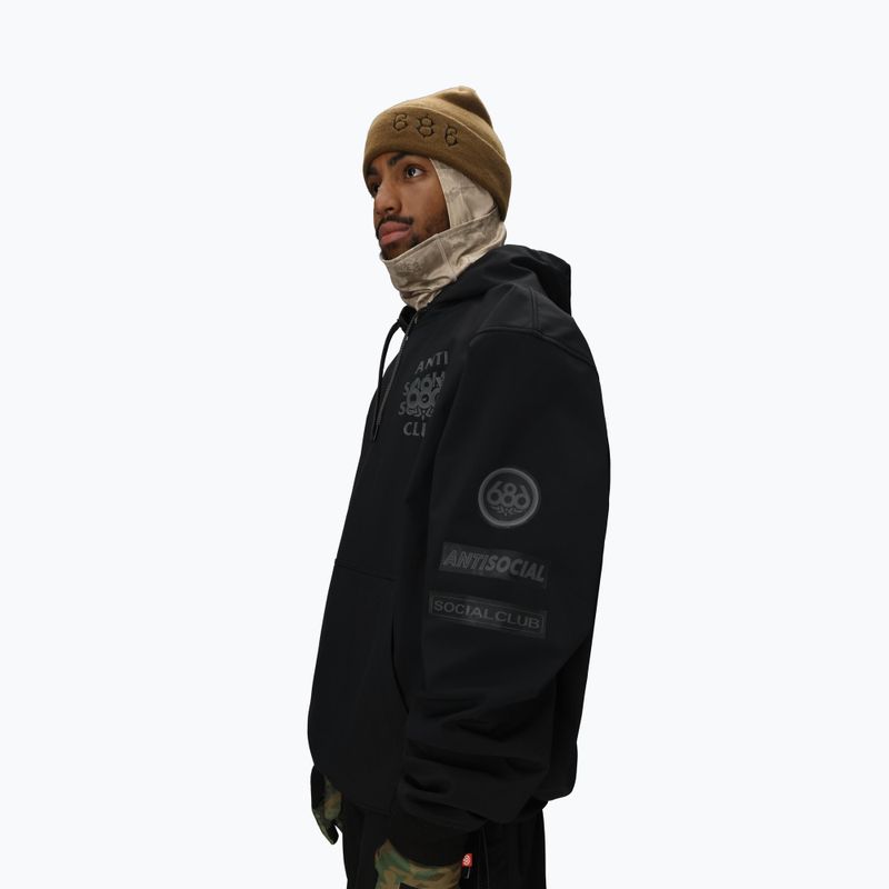 Pánská snowboardová mikina 686 x ASSC F1 Waterproof Team Hoody assc black 4