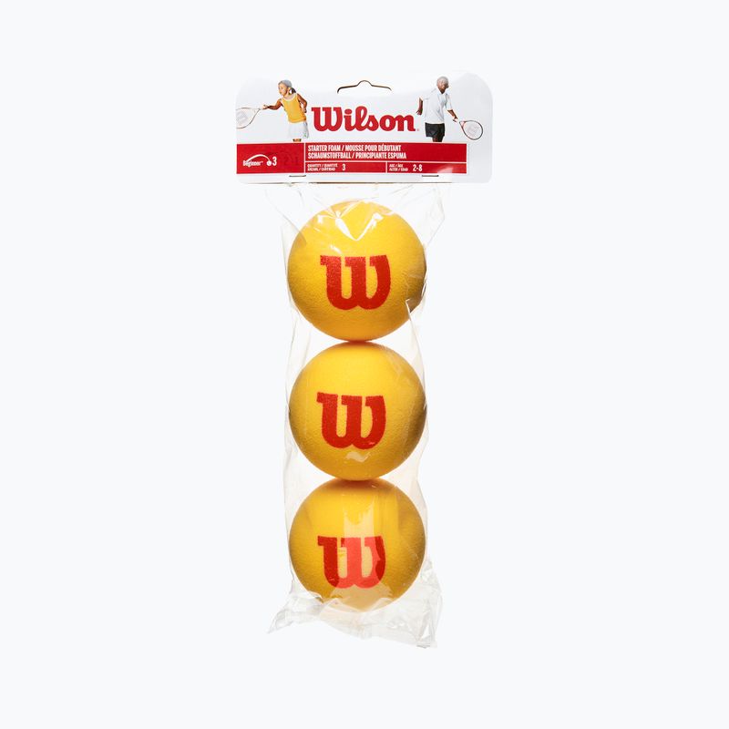 Wilson Starter Tour Foam Tball sada dětských tenisových míčků 3 ks žlutá WRZ258900 2