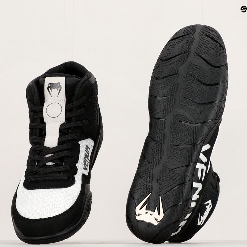 Boxerské boty Venum Elite Wrestling black/white 8