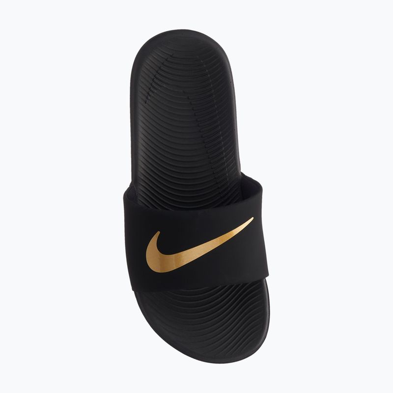 Dětské nazouváky Nike Kawa black/metallic gold 4
