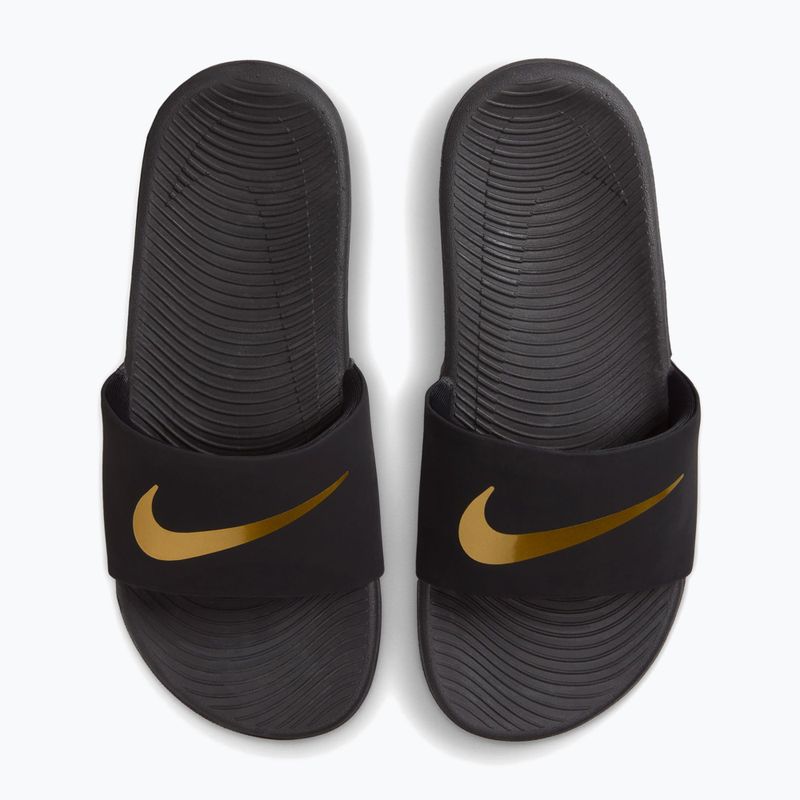 Dětské nazouváky Nike Kawa black/metallic gold 5