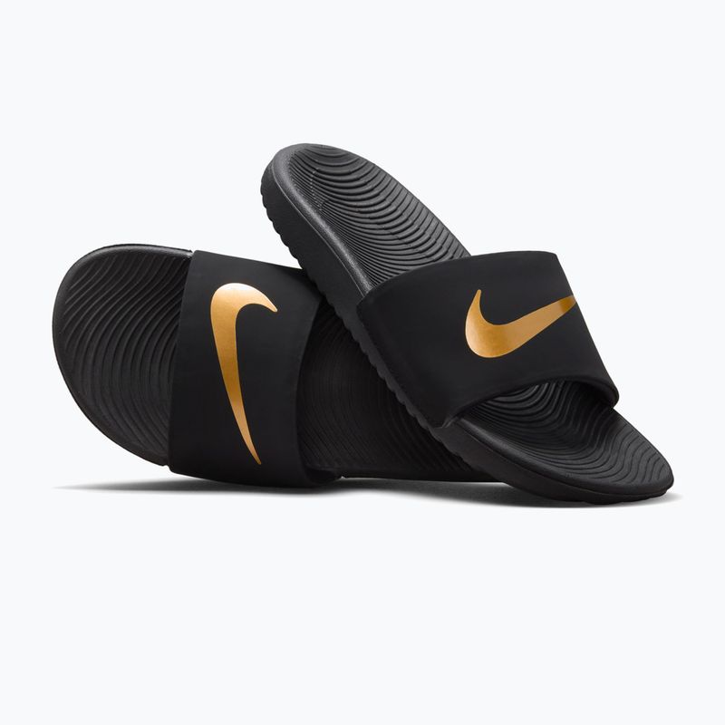 Dětské nazouváky Nike Kawa black/metallic gold 6