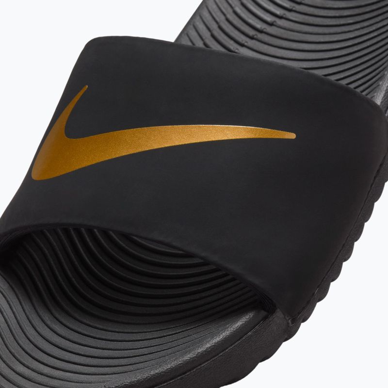 Dětské nazouváky Nike Kawa black/metallic gold 7