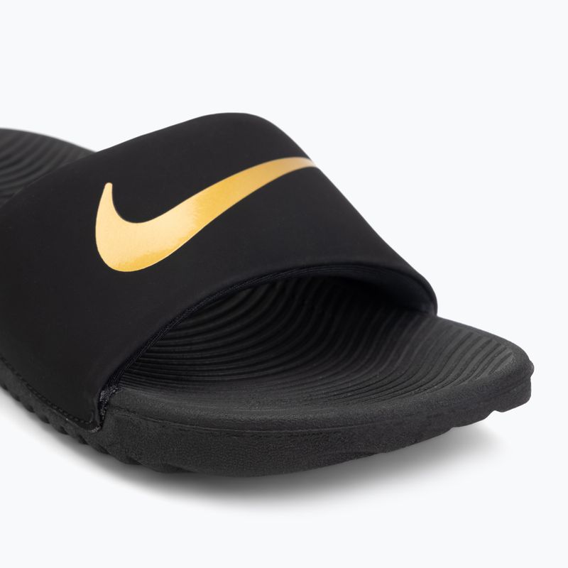 Dětské nazouváky Nike Kawa black/metallic gold 7