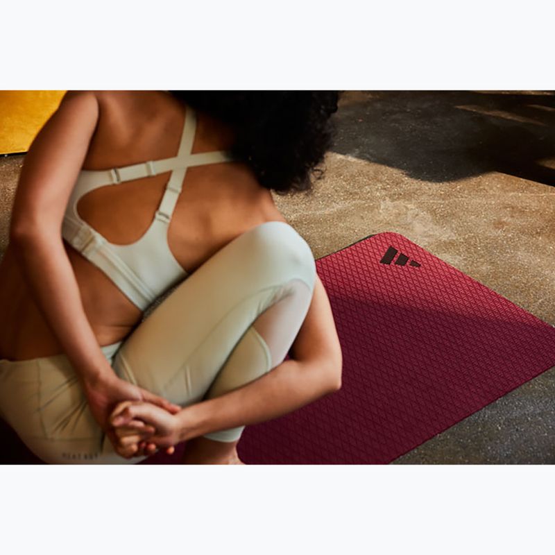 Fitness podložka adidas Yoga 6 mm collegiate burgundy 11