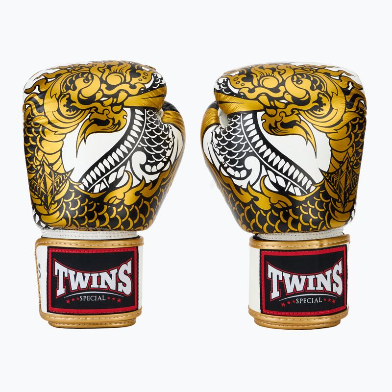 Boxerské rukavice Twins Special Fancy FBGVL3-52 white/gold