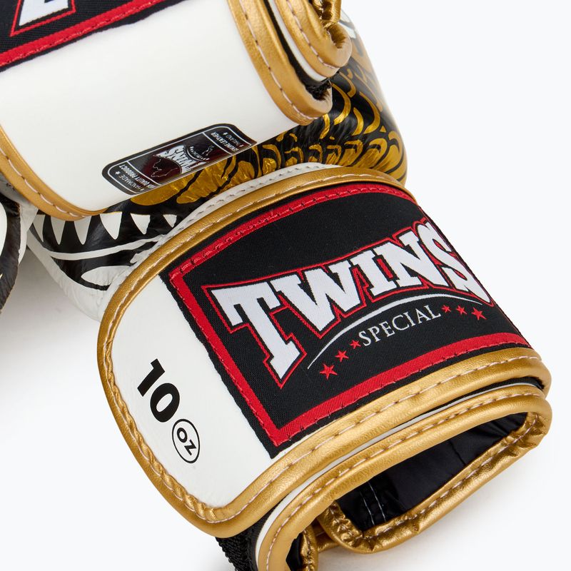 Boxerské rukavice Twins Special Fancy FBGVL3-52 white/gold 5