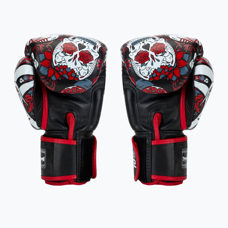 Boxerské rukavice Twins Special Fancy FBGVL3-53 Skull red/black 2