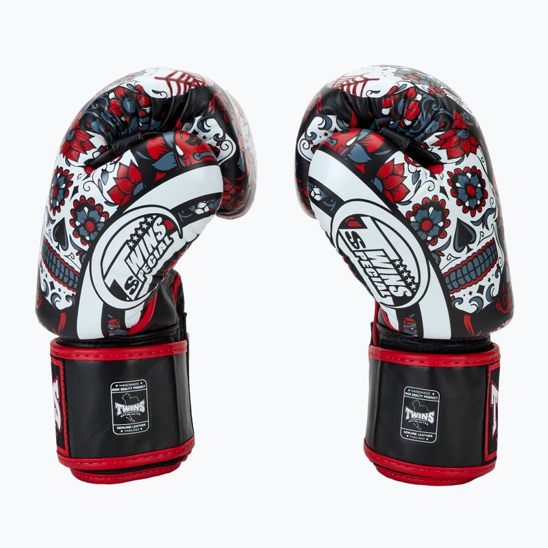 Boxerské rukavice Twins Special Fancy FBGVL3-53 Skull red/black 4