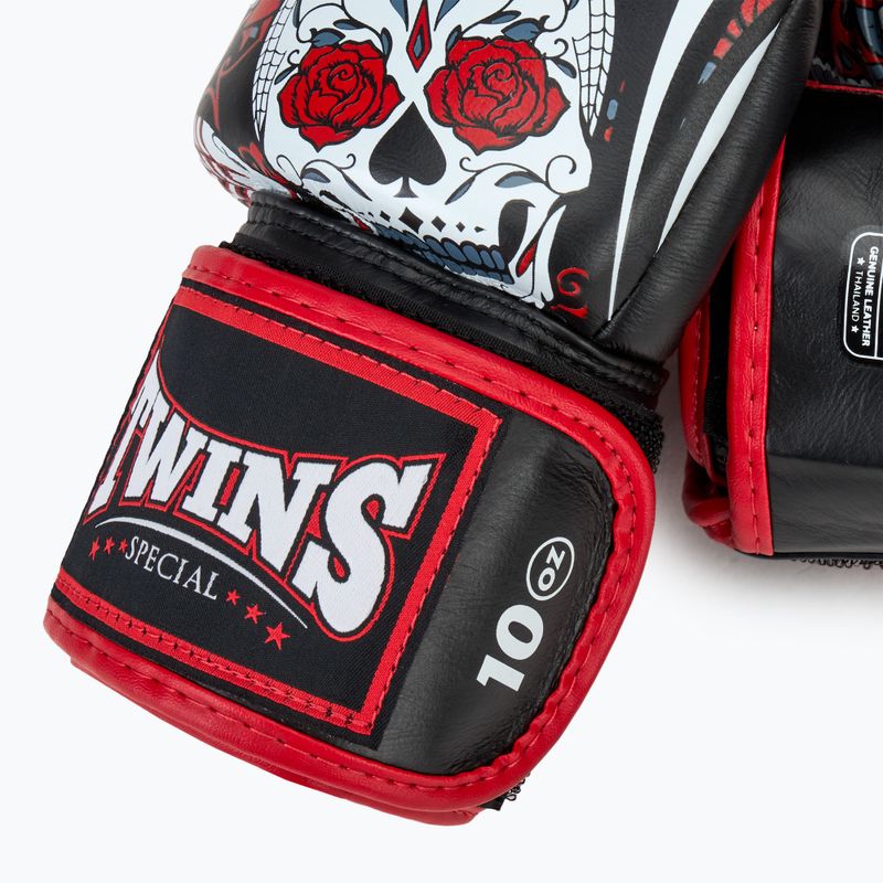 Boxerské rukavice Twins Special Fancy FBGVL3-53 Skull red/black 5
