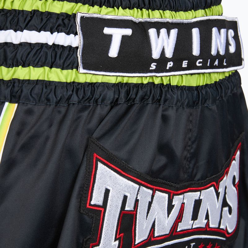 Treninkové šortky Twins Special Muay Thai Twins Racing black/yellow/white/red 3