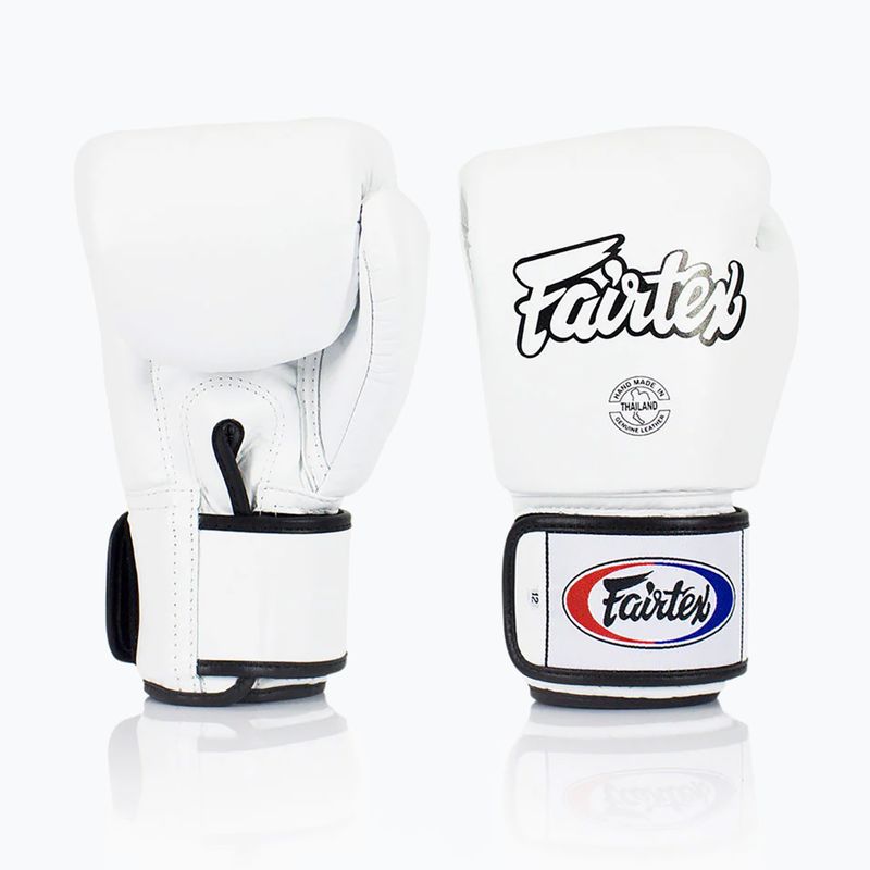 Boxerské rukavice Fairtex Universal "Tight-Fit" Design white