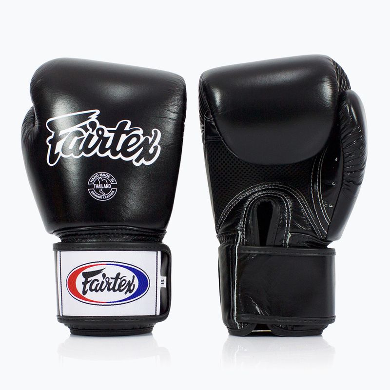 Fairtex Universal Prodyšné černé boxerské rukavice