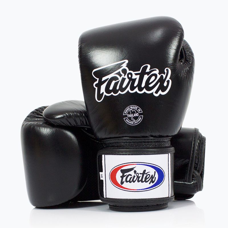 Fairtex Universal Prodyšné černé boxerské rukavice 4