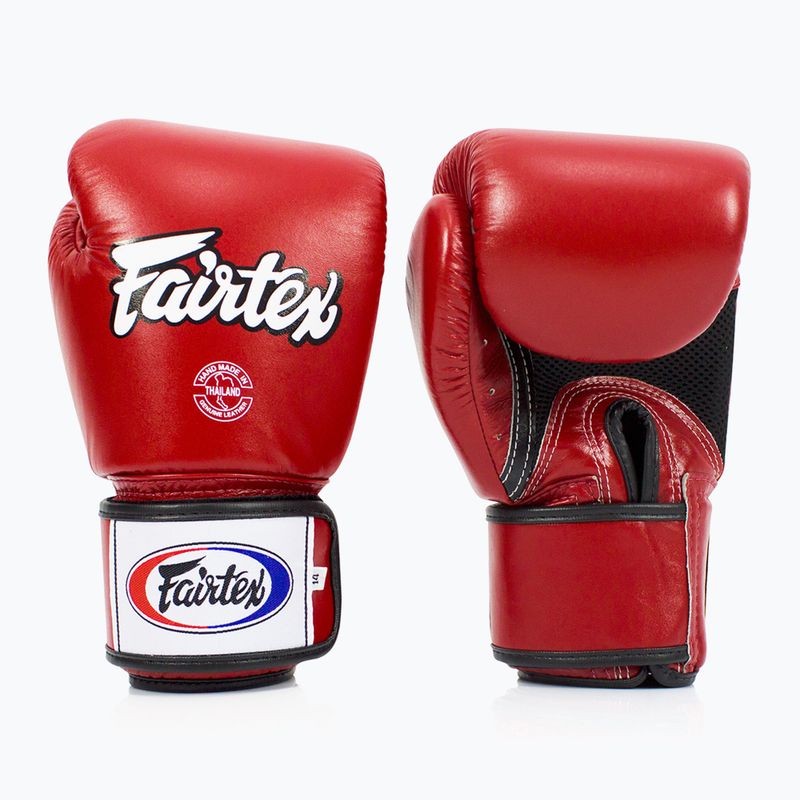 Fairtex Universal Prodyšné červené boxerské rukavice