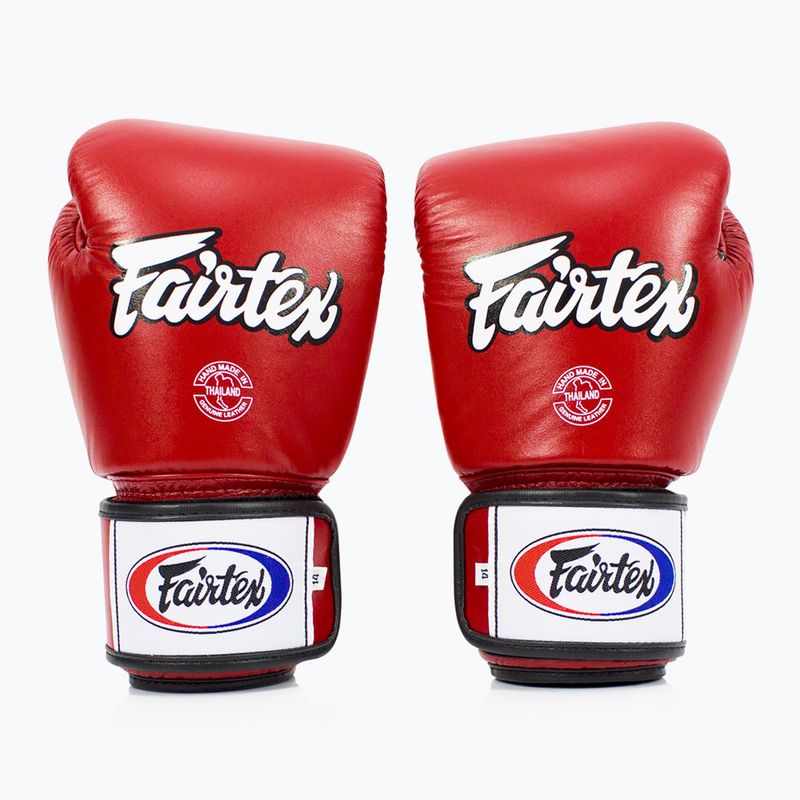 Fairtex Universal Prodyšné červené boxerské rukavice