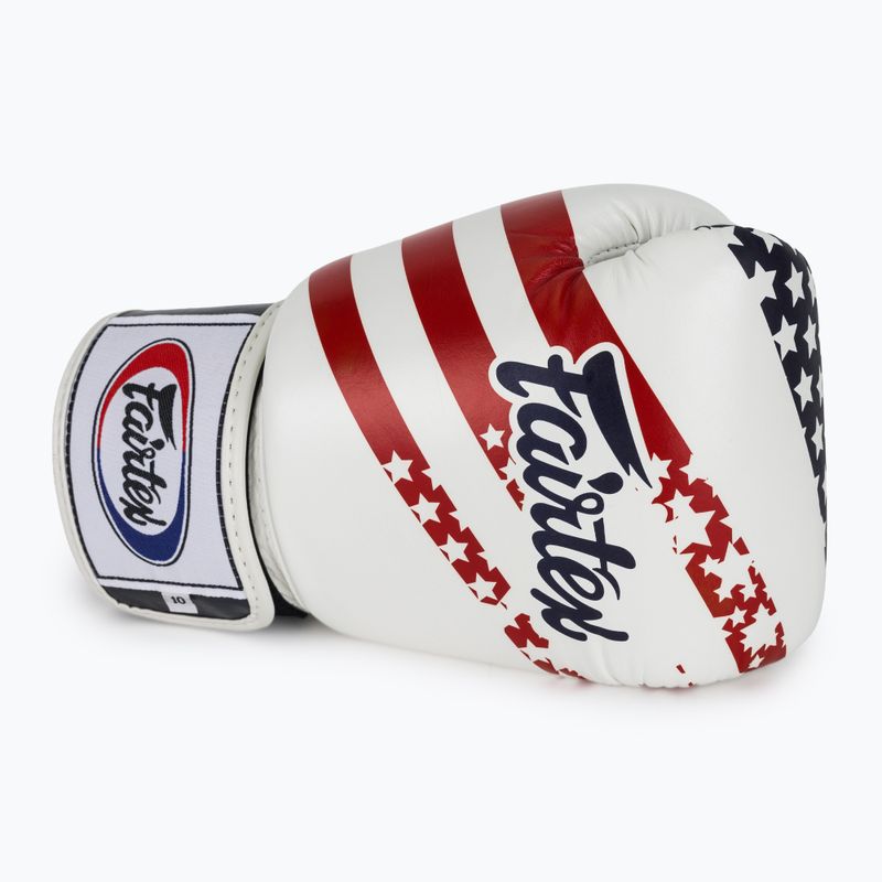 Boxerské rukavice Fairtex Universal "Tight-Fit" Design USA white 5